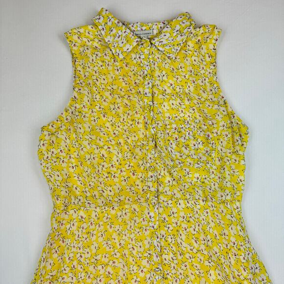 True Blood's Sookie Stackhouse Yellow Floral A Line Collared Mini Dress Small - Picture 5 of 14